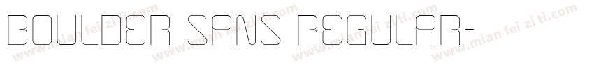 Boulder sans Regular字体转换
